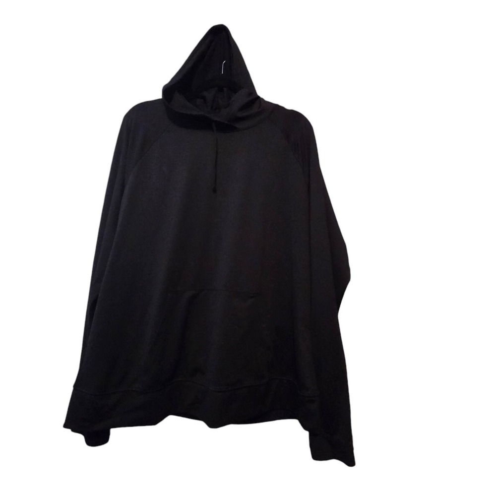Old Navy Active Pullover Hoodie Women XL Go Dry Black Thumb Holes SemiFitted Run
